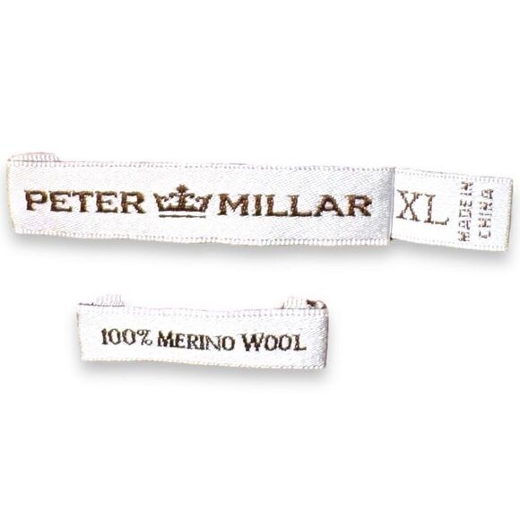 Peter Millar Rust Red 100% Merino Wool 1/4 Zip Sweater XL - Picture 2 of 10